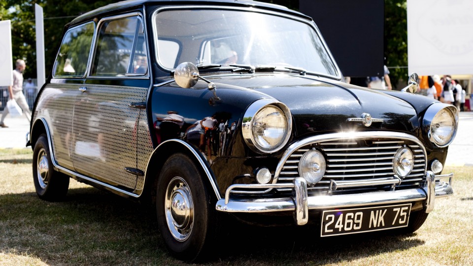 Peter Sellars's mini exemplified sixties automotive style.